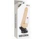 Basecock REALISTIC VIBRATOR REMOTE CONTROL NATURAL WITH TESTICLES 19.5 CM -O- 4 CM