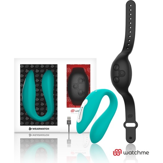 Wearwatch DUAL TECHNOLOGY VIBRATOR WATCHME AQUAMARINE / JET