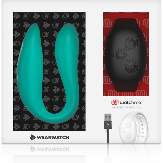 Wearwatch DUAL TECHNOLOGY VIBRATOR WATCHME AQUAMARINE / JET