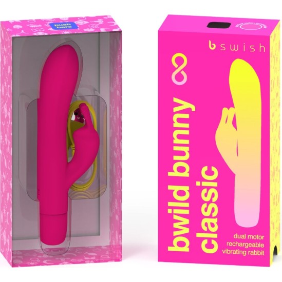 B Swish BWILD BUNNY INFINITE CLASSIC RECHARGEABLE VIBRATOR PINK SILICONE