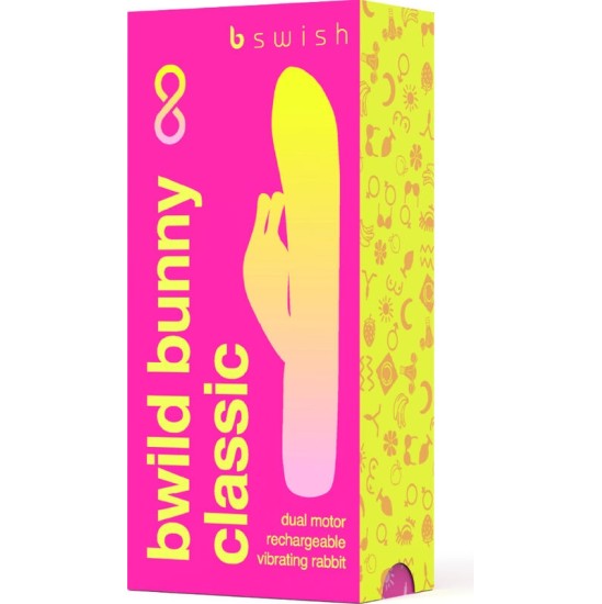 B Swish BWILD BUNNY INFINITE CLASSIC RECHARGEABLE VIBRATOR PINK SILICONE