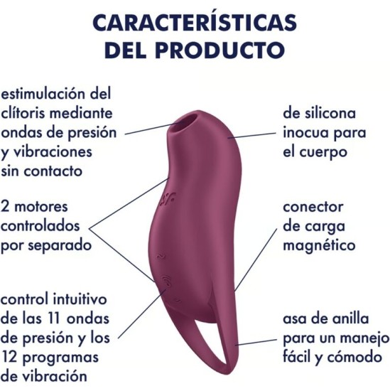Satisfyer Air Pulse SATISFYER - POCKET PRO 1 CLITORIS STIMULATOR GARNET