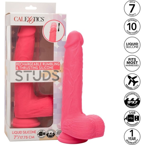 Calexotics STUDS REALISTIC VIBRATOR 10 VIBRATIONS PINK