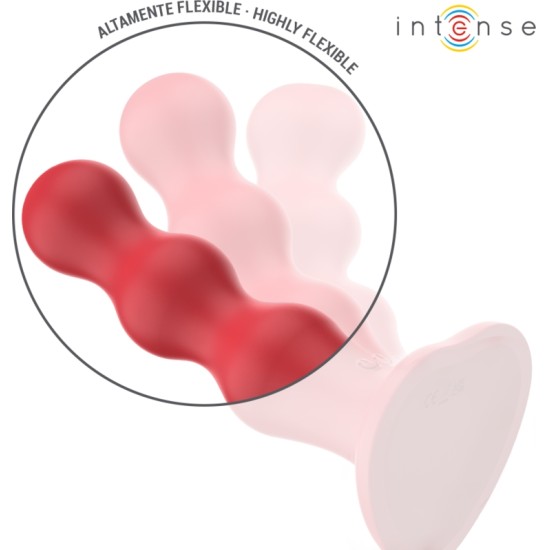 Intense Fun INTENSE - CODY VIBRATOR WITH SUCTION CUP RED REMOTE CONTROL
