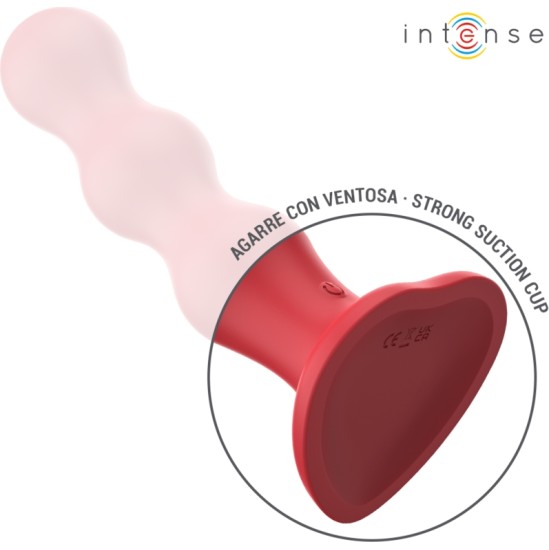 Intense Fun INTENSE - CODY VIBRATOR WITH SUCTION CUP RED REMOTE CONTROL