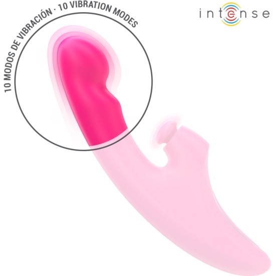Intense Fun INTENSE - EMI VIBRATOR 13.5 CM MULTIFUNCTION 3 IN 1 10 VIBRATIONS PINK