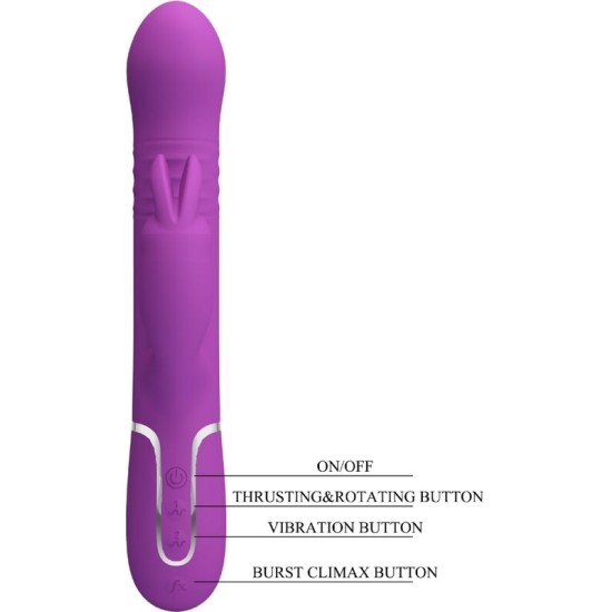 Pretty Love COALE 4 IN 1 MULTIFUNCTION RABBIT VIBRATOR PURPLE