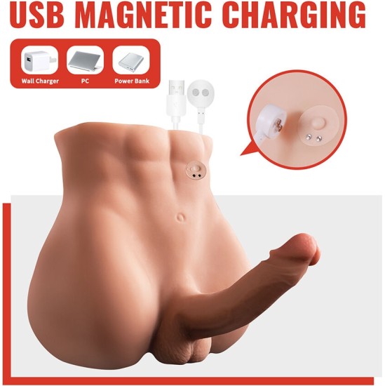 Xise BERTLETT DILDO ASS REALISTIC DILDO AND ANUS MASTURBATOR FRONT POSITION WITH THRUSTING 18 CM