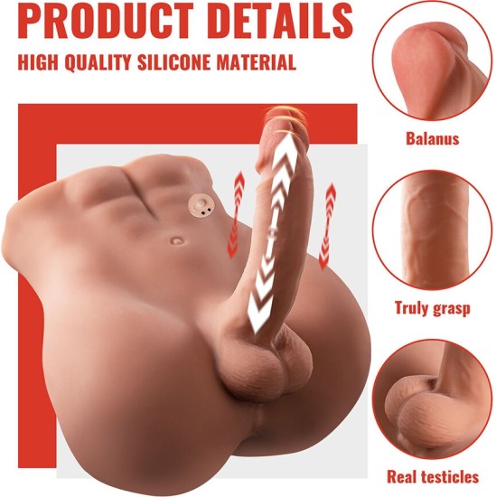 Xise BERTLETT DILDO ASS REALISTIC DILDO AND ANUS MASTURBATOR FRONT POSITION WITH THRUSTING 18 CM