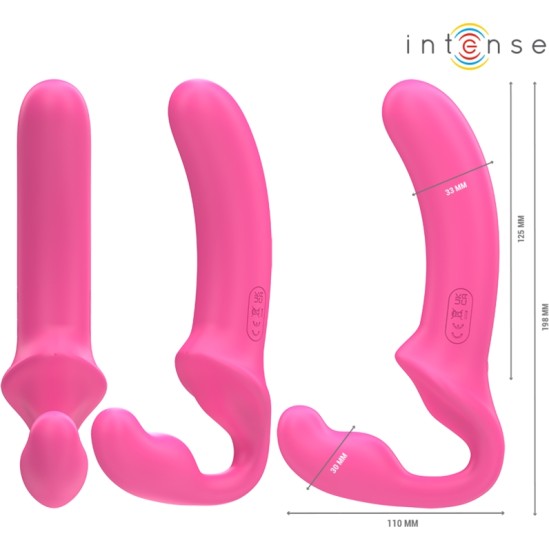 Intense Fun INTENSE - AMY DOUBLE VIBRATOR 20 CM PINK REMOTE CONTROL
