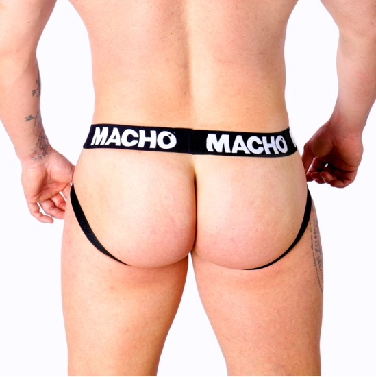Macho Underwear MACHO - MX27GR JOCK LEATHER GRAY BEIGE L
