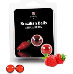 Secretplay Cosmetic SECRETPLAY - 2 BRAZILIAN BALLS STRAWBERRY