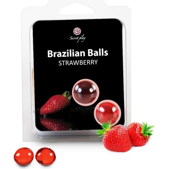 Secretplay Cosmetic SECRETPLAY - 2 BRAZILIAN BALLS STRAWBERRY