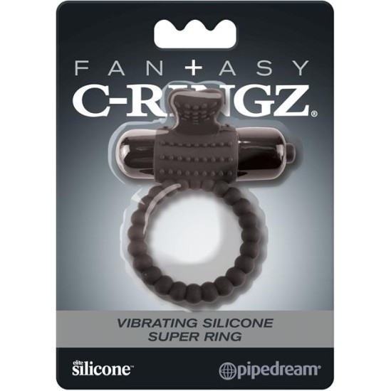 Fantasy C-Ringz Vibrating Silicone Super Ring Black