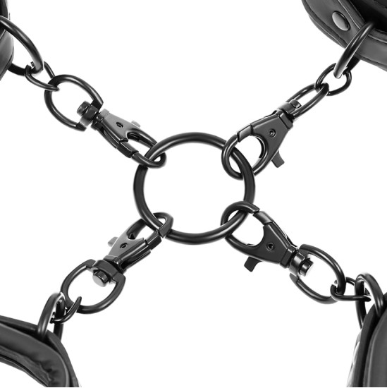 Fetish Submissive Bondage FETISH SUBMISSIVE - SET OF HAND AND ANKLE HANDCUFFS WITH NOPRENE LINING