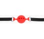 Kink Collar & Gag KINK - FULL SILICONE GAG 55 x 2 CM WITH 4.5 CM BALL SIZE M RED ADJUSTABLE 35-51 CM