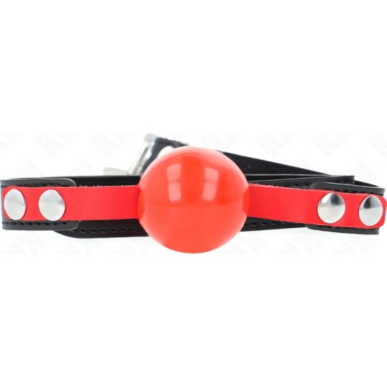 Kink Collar & Gag KINK - SOFT TPE BALL 4 CM GAG MODEL 4 60 x 2 CM ADJUSTABLE 37-52 CM
