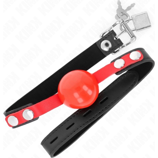 Kink Collar & Gag KINK - SOFT TPE BALL 4 CM GAG MODEL 4 60 x 2 CM ADJUSTABLE 37-52 CM