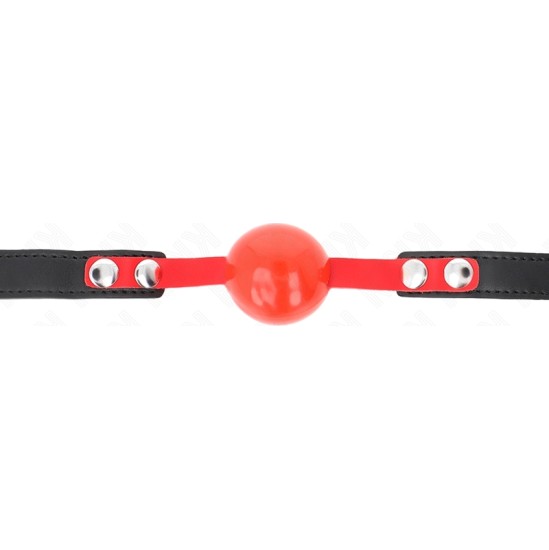 Kink Collar & Gag KINK - SOFT TPE BALL 4 CM GAG MODEL 4 60 x 2 CM ADJUSTABLE 37-52 CM