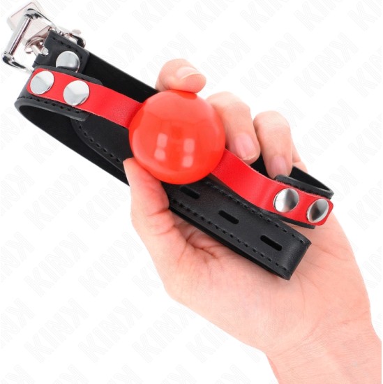Kink Collar & Gag KINK - SOFT TPE BALL 4 CM GAG MODEL 4 60 x 2 CM ADJUSTABLE 37-52 CM