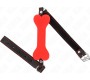 Kink Collar & Gag KINK - RED BONE 12 CM GAG 63 x 2 CM