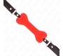 Kink Collar & Gag KINK - RED BONE 12 CM GAG 63 x 2 CM