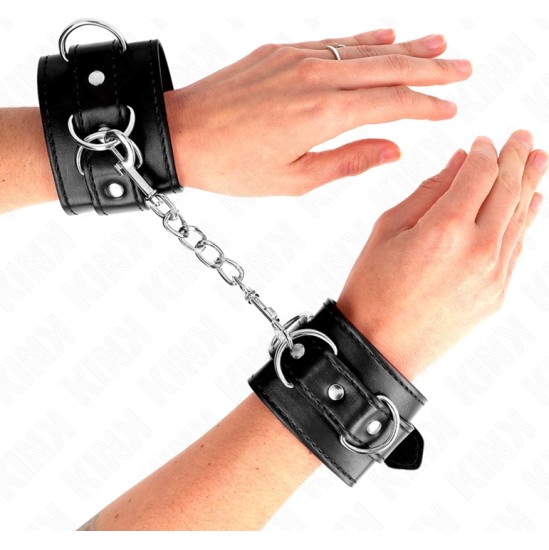 Kink Wrist Restraint KINK - 3 D-RING WRIST RESTRAINTS ADJUSTABLE BLACK 17.5-25 CM X 6 CM
