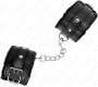 Kink Wrist Restraint KINK - PREMIUM FUR LINED WRIST RESTRAINTS BLACK WITH BLACK BELT ADJUSTABLE 17-29 CM X 6 CM