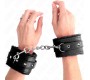 Kink Wrist Restraint KINK - PREMIUM FUR LINED WRIST RESTRAINTS BLACK WITH BLACK BELT ADJUSTABLE 17-29 CM X 6 CM