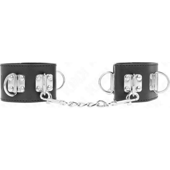Kink Wrist Restraint KINK - MULTIPOSITION WRIST RESTRAINTS WITH PADLOCK CLOSURE BLACK ADJUSTABLE 16-23 CM X 5.5 CM