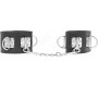 Kink Wrist Restraint KINK - MULTIPOSITION WRIST RESTRAINTS WITH PADLOCK CLOSURE BLACK ADJUSTABLE 16-23 CM X 5.5 CM