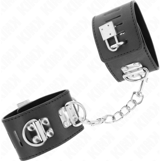 Kink Wrist Restraint KINK - MULTIPOSITION WRIST RESTRAINTS WITH PADLOCK CLOSURE BLACK ADJUSTABLE 16-23 CM X 5.5 CM