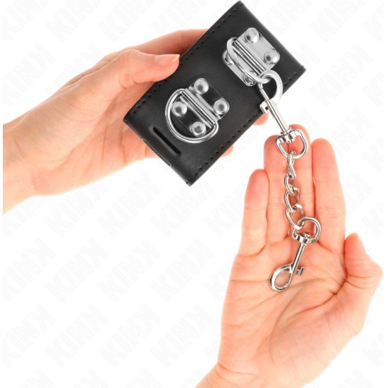 Kink Wrist Restraint KINK - MULTIPOSITION WRIST RESTRAINTS WITH PADLOCK CLOSURE BLACK ADJUSTABLE 16-23 CM X 5.5 CM