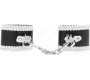Kink Wrist Restraint KINK - BLACK WRIST RESTRAINTS WITH WHITE DECORATE LACE ADJSUTABLE 20-23 CM X 5.5 CM