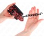 Kink Wrist Restraint KINK - DIAMOND PATTERN WRIST RESTRAINTS DARK RED ADJUSTABLE 17-26 CM X 5.5 CM