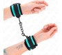 Kink Wrist Restraint KINK - HOOK AND LOOP NYLON BIND WRIST RESTRAINTS BLACK-BLUE ADJUSTABLE 18-32 CM X 5 CM