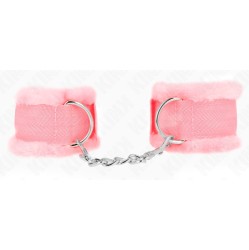 Kink Wrist Restraint KINK - FURRY LINED WRIST RESTRAINTS PINK ADJUSTABLE 17-31 CM X 7 CM