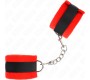 Kink Wrist Restraint KINK - BEGINNER FUR HAND CUFFS BLACK-RED 30 X 7 CM