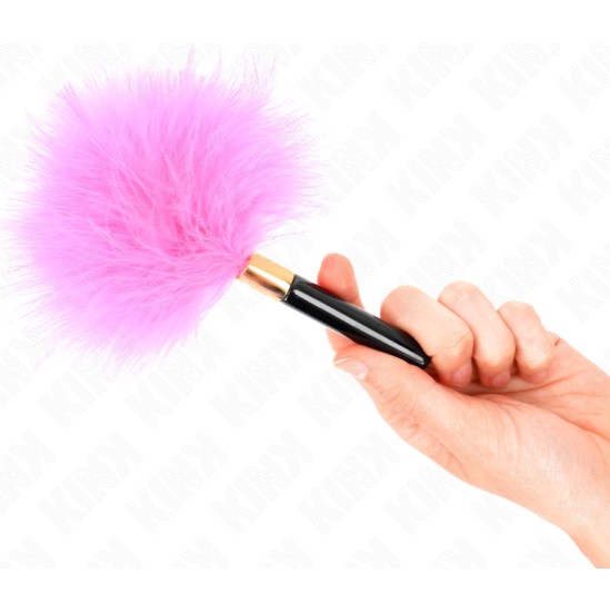 Kink Impact & Touch KINK - FUCHSIA GOLD METAL TICKLE FEATHERS 18 CM
