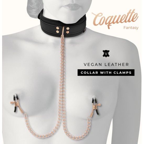 Coquette Fantasy COQUETTE CHIC DESIRE - FANTASY NIPPLE CLAMP NECKLACE WITH NEOPRENE LINING