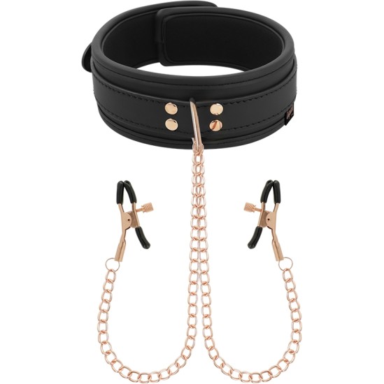 Coquette Fantasy COQUETTE CHIC DESIRE - FANTASY NIPPLE CLAMP NECKLACE WITH NEOPRENE LINING