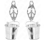 Kink Nipple Grip KINK - JAPANESE CLOVER NIPPLE CLAMPS WITH BUCKETS SILVER