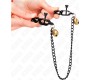Kink Nipple Grip KINK - FLAT CHAIN NIPPLE CLAMPS AND BELL SILVER 30 CM