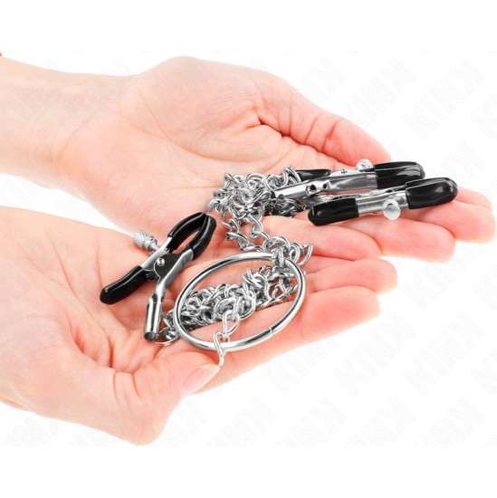 Kink Nipple Grip KINK - TRIPLE NIPPLE AND CLIT CLAMPS WITH CHAIN MODEL 0