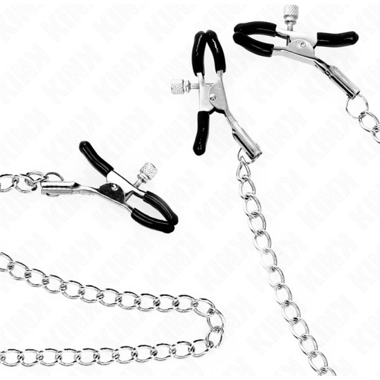 Kink Nipple Grip KINK - TRIPLE NIPPLE AND CLIT CLAMPS WITH CHAIN MODEL 0