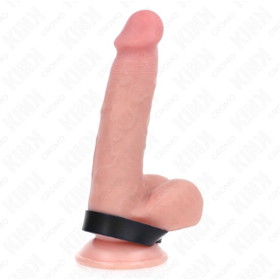 Kink Ring Power KINK - LEATHER PENIS RING WITH PRESSURE CLOSURE 21.5 X 1.5 CM