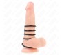 Kink Ring Power KINK - 5 SILICONE PENIS RINGS 3.8 CM TO 4.8 CM CONNECTED BY LEATHER
