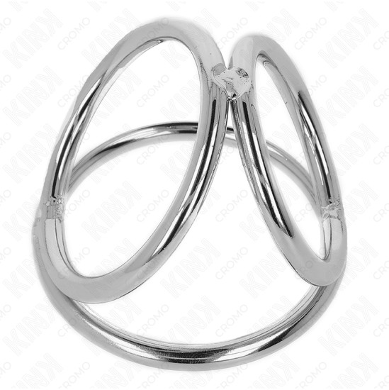 Kink Ring Power KINK - TRIPLE CHROME METAL PENIS RING 3.8 CM TO 5 CM MODEL 2