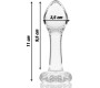 Nebula Series By Ibiza MODEL 2 ANAL PLUG BOROSILICATE GLASS CLEAR 11 CM -O- 3.5 CM