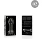 Nebula Series By Ibiza MODEL 2 ANAL PLUG BOROSILICATE GLASS CLEAR 11 CM -O- 3.5 CM